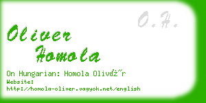 oliver homola business card